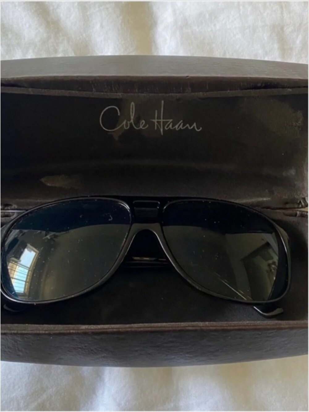 Cole Haan Tortoiseshell Aviator Sunglasses with Case